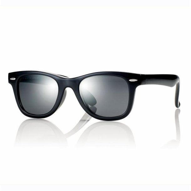 Shiny black 5-8 years sunglasses 42 19-130 smoke lenses