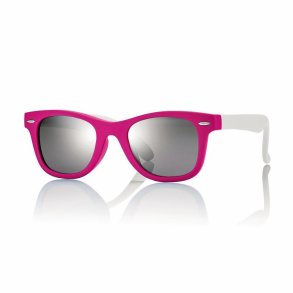 SHINY FUCHSIA/WHITE SUNGLASSES 5-8 YEARS 42 19-130 Smoke Len