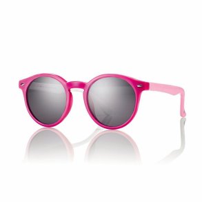 SHINY FUCHSIA/PINK SUNGLASSES5-8 YEARS 44 19-130 Smoke Lens