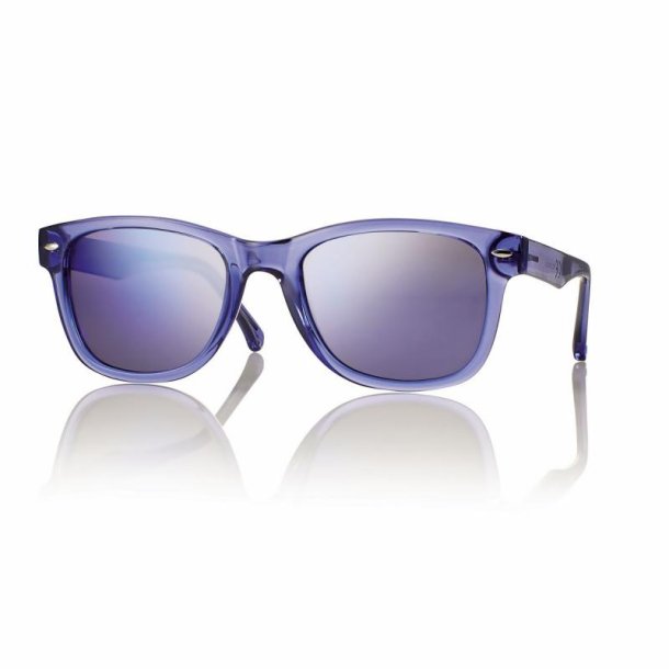 Shiny blue unisex sunglasses 51 20-145 blue flash lens +cord