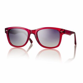Shiny burgundy unisex sungl. 47 18-130 grad.smoke lens +cord