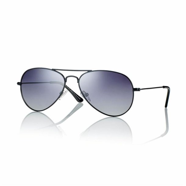 Matt black unisex sunglasses 58 15-145 gradient smoke lenses