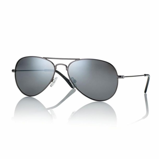 Gunmetal unisex sunglasses 5815-145 smoke flash lenses