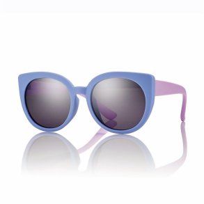 Shiny Blue/Purple kids sunglasses45 16-120w/Smoke lens+Case