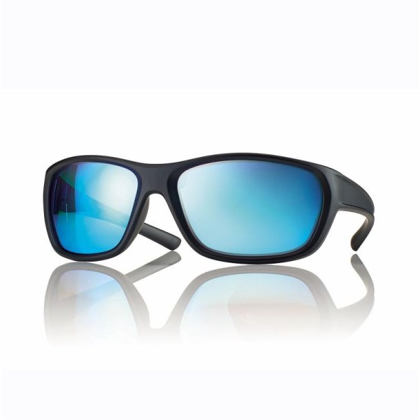 Matt black metal man sunglasses65 17-135 Blue mirr lens+Case