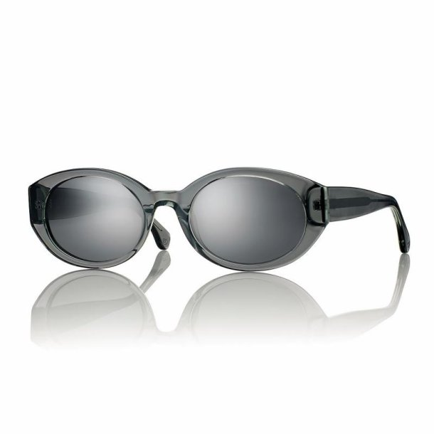 Sh crist grey 56 20-145 Acetate sungl wom w/Smokelens + Case