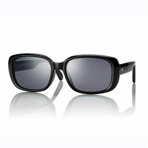 Shiny Black Kids Sunglasses 48 17-135 Smoke Lens+Case
