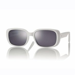 Shiny White Kids Sunglasses 48 17-135 Smoke Lens+Case