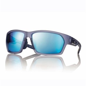 Matt Blue Unisex Sunglasses 64 14-130 Light Blue Mirror Lens