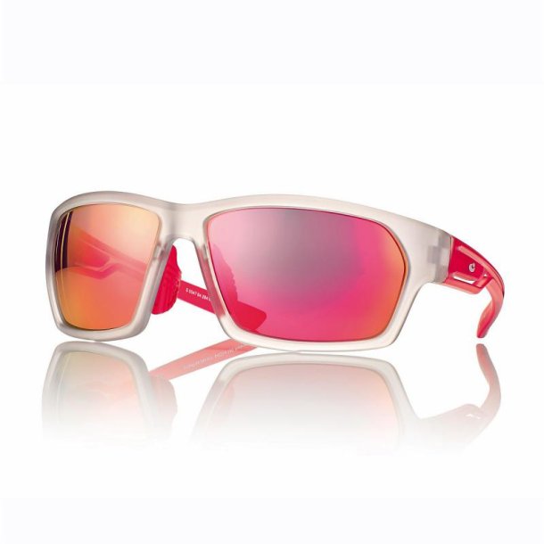 Matt Grey/Red Unisex Sunglasses 64 14-130 Red Mirror Lens