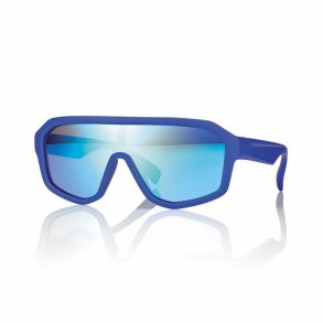 MATT BLUE SUNGLASSES FLOATING116-130 BLUE MIRROR LENS