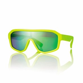 MT LIME GREEN SUNGLASSES FLOATING 116-130 GREEN MIRROR LENS