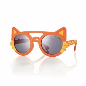 SHINY ORANGE/YELLOW SUNGLASSES KIDS 45 23-125 Smoke Lens