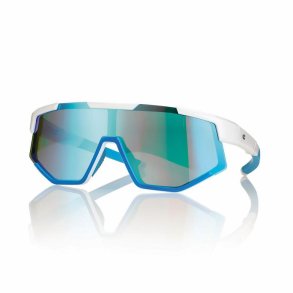 WHITE/BLUE MASK SUN TEEN 121--120 GREY-BLUE MIRROR LENS