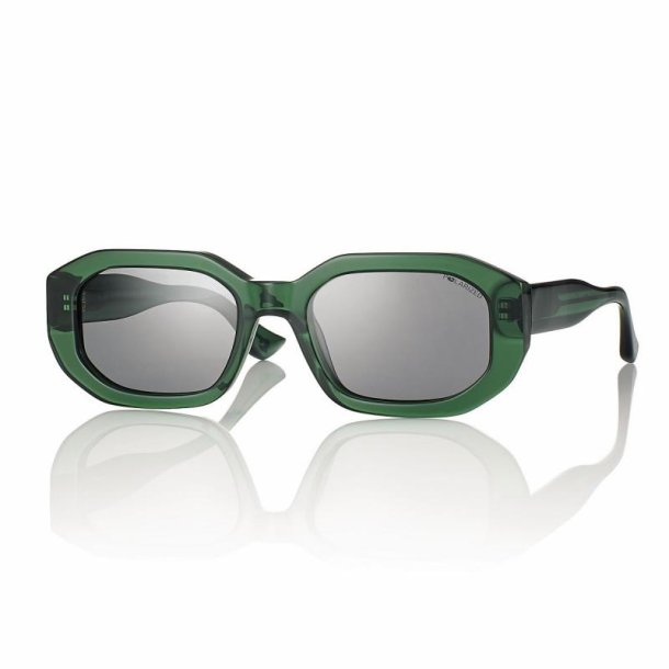 SHINY OLIVE GREEN SUNGLASSES UNISEX 51 19-145 Smoke Lens
