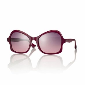 SHINY BLACK SUNGLASSES WOMEN 54 19-140 Gradient Grey Rose