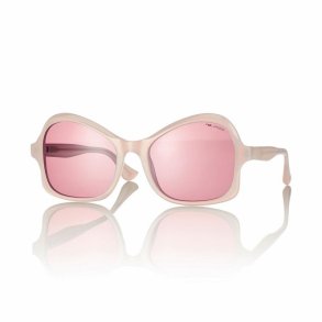 SHINY WHITE SUNGLASSES WOMEN 54 19-140 Rose Lens