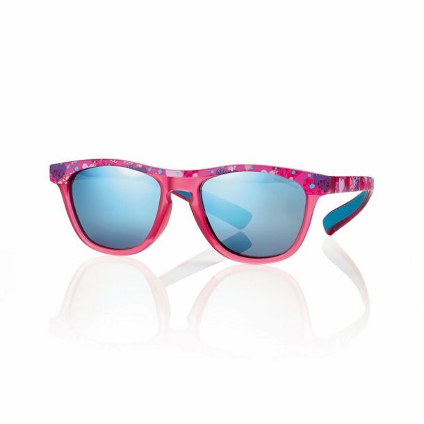 Fuchsia/heart sunglasses 48 16-145 smoke lightblue mirror