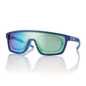 MT BLUE MASK SUN TEEN 118-125SMOKE-GREEN MIRROR + CLIP-IN