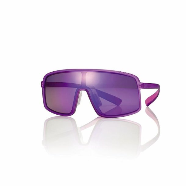 Violet/fuchsia teen mask sungl. 128-145 smoke fuchsia mirror
