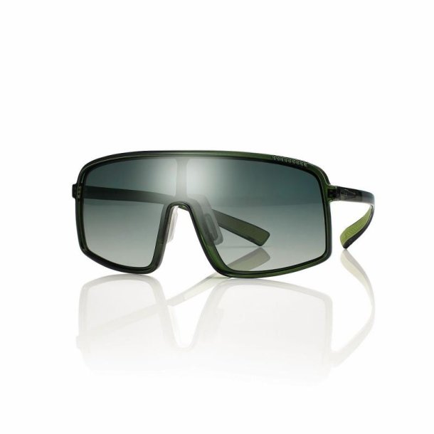 Shiny green unisex mask sunglasses 141-155 gradient green