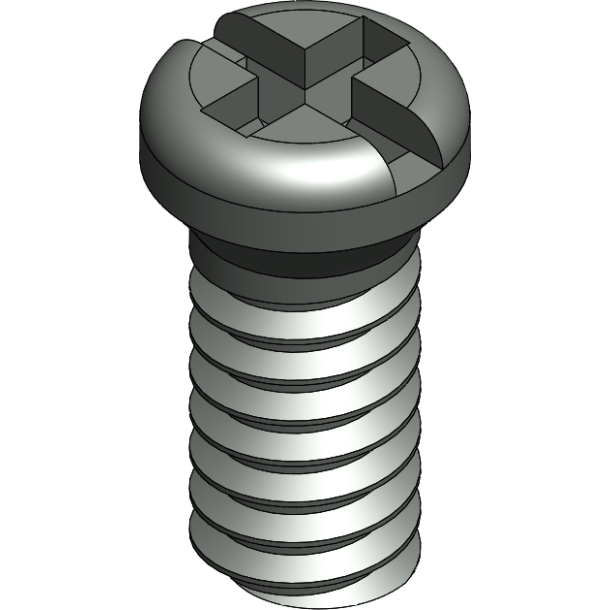 SCR:DURA-TEC,+/-,1.4X3.5 2.0 HEAD,BLK-25