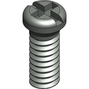 SCR:DURA-TEC,+/-,1.4X4.0 2.0 HEAD,BLK-25