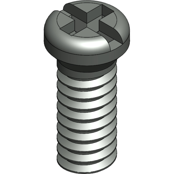SCR:DURA-TEC,+/-,1.4X4.0 2.0 HEAD,BLK-25