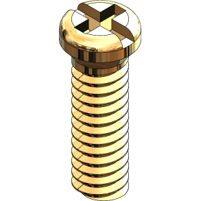 SCR:DURA-TEC,+/-,1.4X5.0 2.0 HEAD,GLD-25