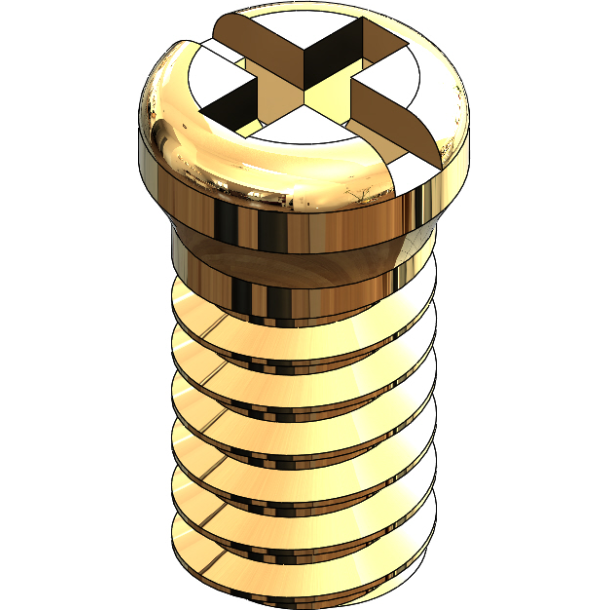 SCR:DURA TEC,+/-,1.6X3.5 2.0 HD,GLD-250