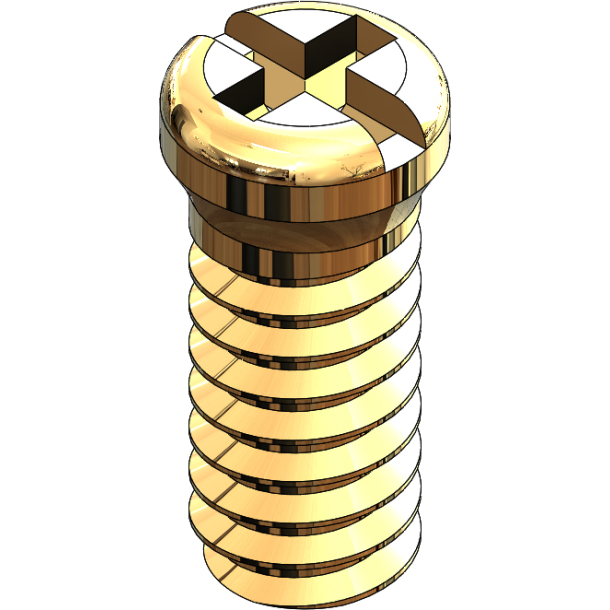 SCR:DURA TEC,+/-,1.6X4.0 2.0 HD,GLD-25