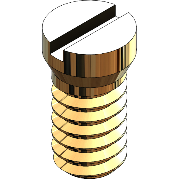 SCR:DURA-TEC,SLT,1.6X3.5 2.0 HEAD,GLD-25