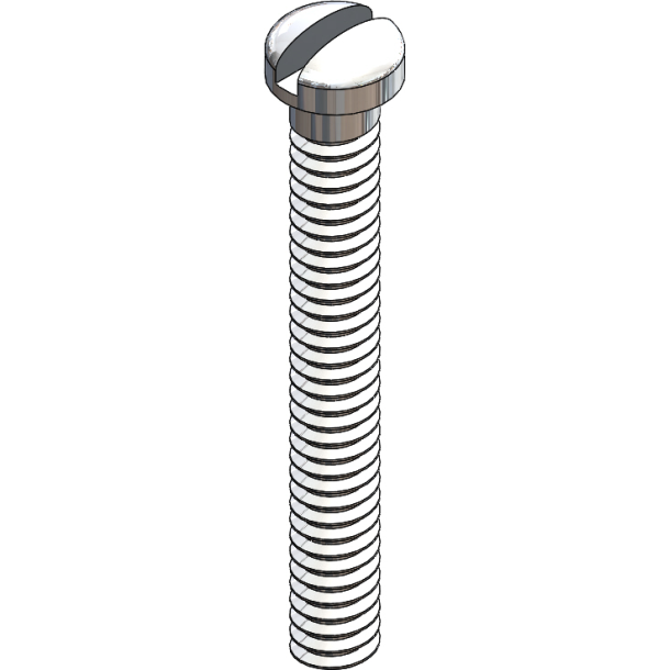 SCREW: GLASS, LONG,SILVER-25PCS S.S.