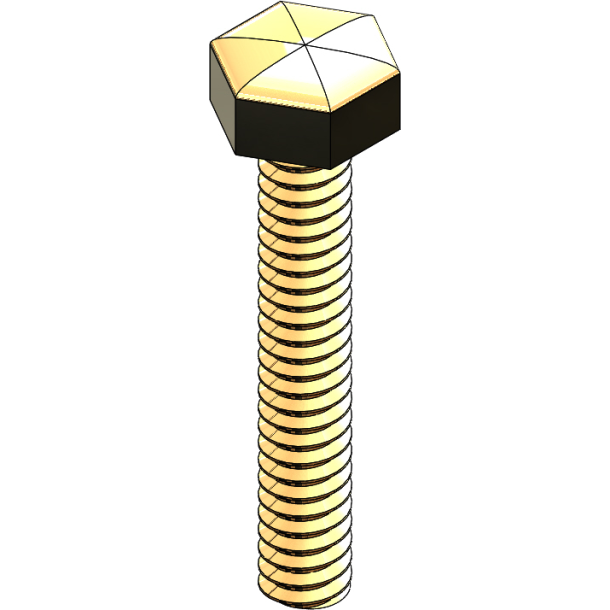SCREW: HEX HD. LENS, GLD, 1.4MM X 9.75MM, 125 PC.