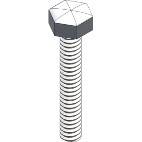 SCREW: HEX HD. LENS, SIL, 1.4MM X 9.75MM, 25 PC.
