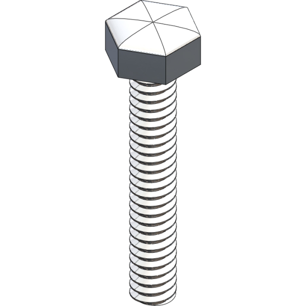 SCREW: HEX HD. LENS, SIL, 1.4MM X 9.75MM, 25 PC.