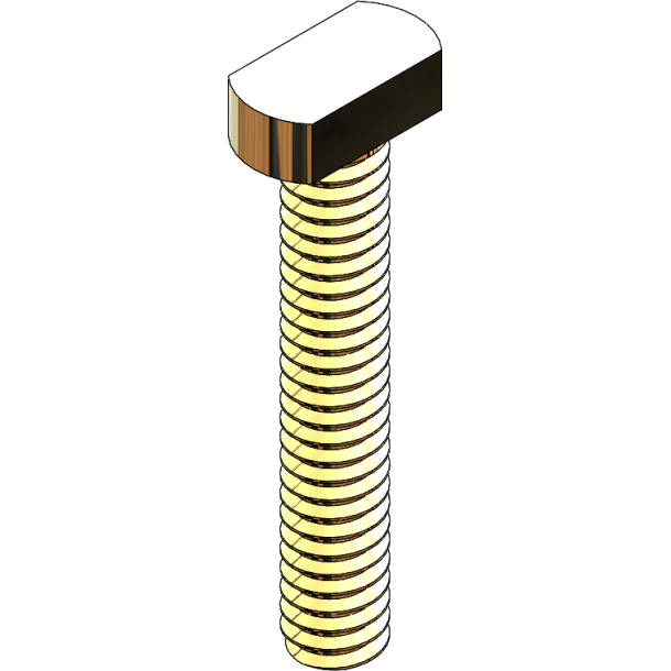 SCREW:RECT.HD.LENS,GLD,1.4MM X 8.7MM, 25 PC.