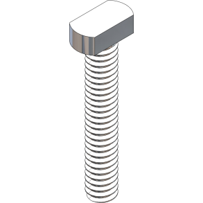 SCREW:RECT.HD.LENS,SIL,1.2MM X 7.7MM, 25 PC.