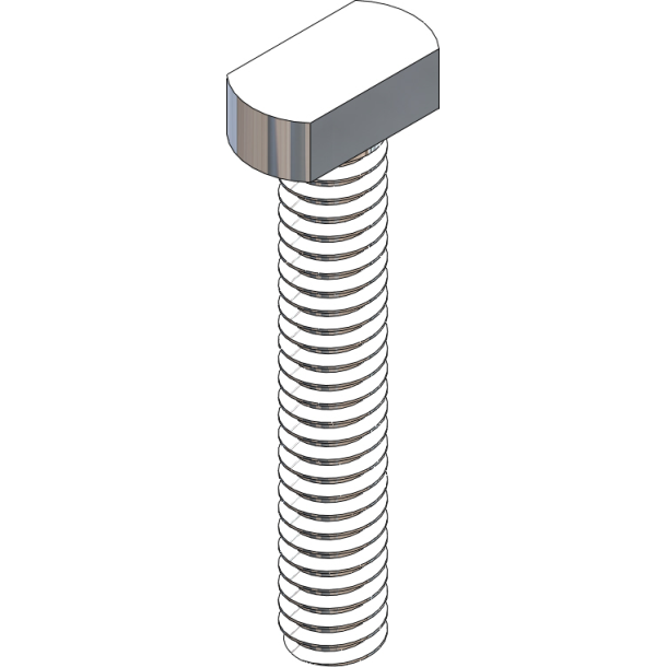 SCREW:RECT.HD.LENS,SIL,1.2MM X 7.7MM, 25 PC.