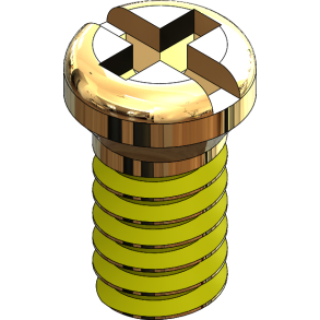 SCR:SAFE LOK,+/-,1.4X3.0 2.0 HD,GLD-250