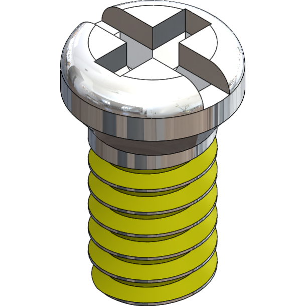 SCR:SAFE LOK,+/-,1.4X3.0 2.0 HD,SIL-250