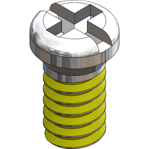 SCR:SAFE-LOK,+/-,1.4X3.0 2.0 HD,SIL-25