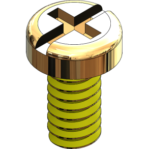 SCR:SAFE LOK,+/-,1.4X3.5 2.5 HD,GLD-125