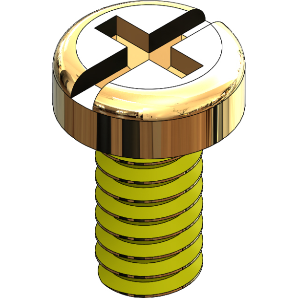 SCR:SAFE LOK,+/-,1.4X3.5 2.5 HD,GLD-125