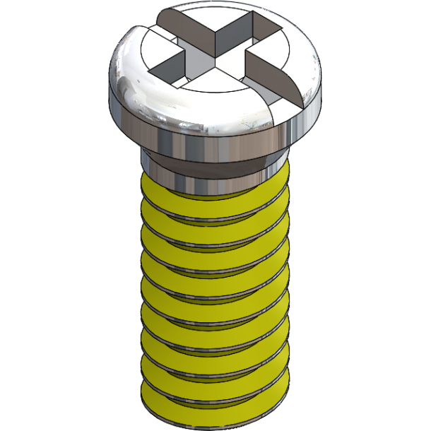 SCR:SAFE-LOK,+/-,1.4X4.0 2.0 HD,SIL-25