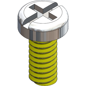 SCR:SAFE-LOK,+/-,1.4X4.0 2.5 HD,SIL-250