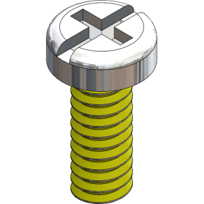 SCR:SAFE-LOK,+/-,1.4X4.5 2.5 HD,SIL-25