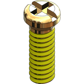 SCR:SAFE-LOK,+/-,1.4X5.0 2.0 HEAD,GLD-25
