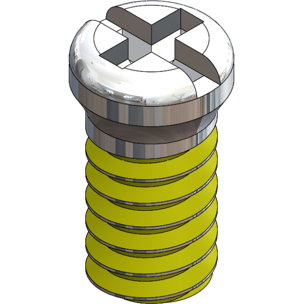 SCR:SAFE LOK,+/-,1.6X3.5 2.0 HD,SIL-125
