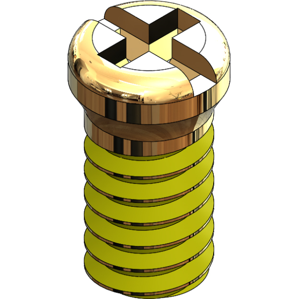 SCR:SAFE-LOK,+/-,1.6X4.0 2.0 HD,GLD-25
